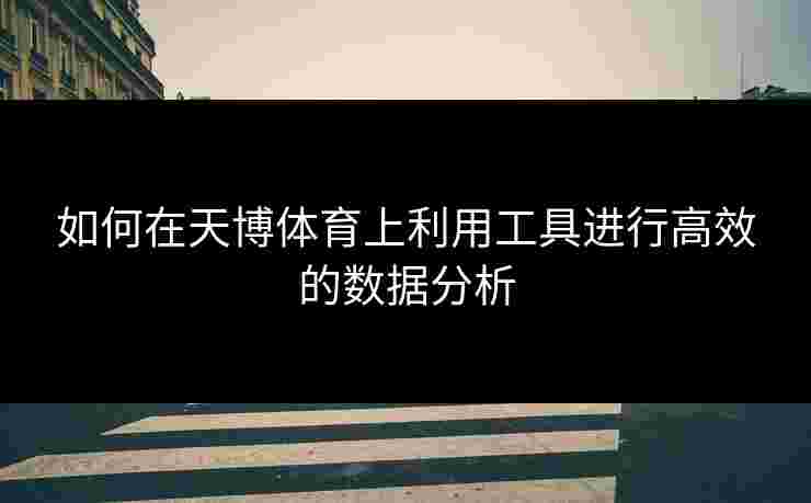 如何在天博体育上利用工具进行高效的数据分析 如何在天博体育上利用工具进行高效的数据分析